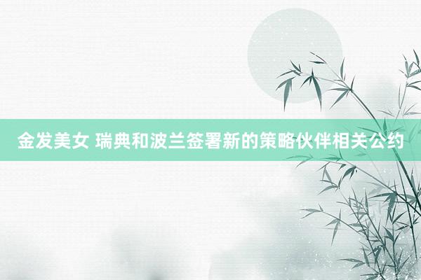金发美女 瑞典和波兰签署新的策略伙伴相关公约