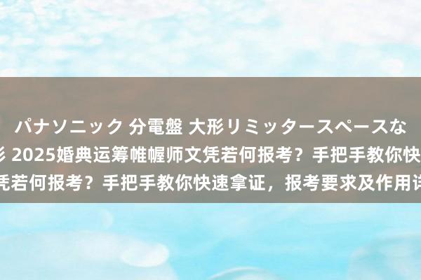 パナソニック 分電盤 大形リミッタースペースなし 露出・半埋込両用形 2025婚典运筹帷幄师文凭若何报考？手把手教你快速拿证，报考要求及作用详解
