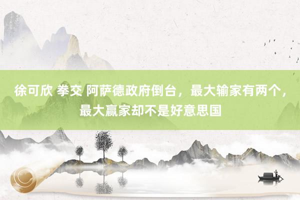 徐可欣 拳交 阿萨德政府倒台，最大输家有两个，最大赢家却不是好意思国