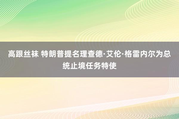 高跟丝袜 特朗普提名理查德·艾伦·格雷内尔为总统止境任务特使