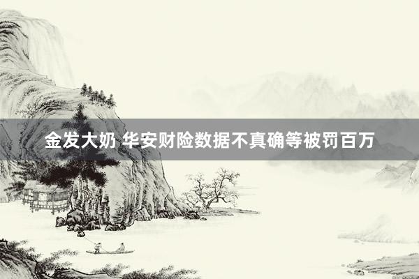 金发大奶 华安财险数据不真确等被罚百万