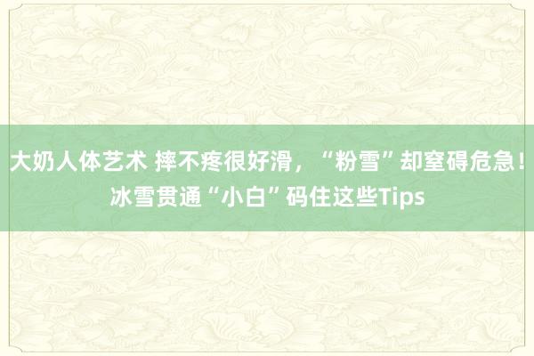 大奶人体艺术 摔不疼很好滑，“粉雪”却窒碍危急！冰雪贯通“小白”码住这些Tips