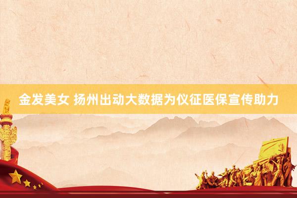 金发美女 扬州出动大数据为仪征医保宣传助力