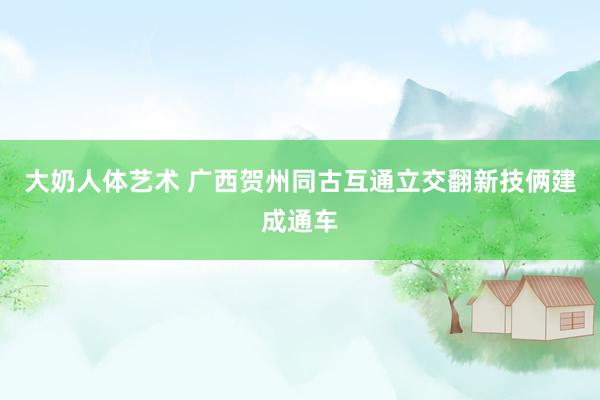大奶人体艺术 广西贺州同古互通立交翻新技俩建成通车