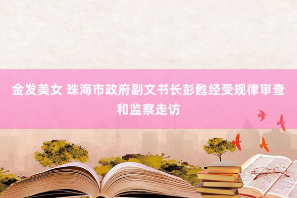 金发美女 珠海市政府副文书长彭甦经受规律审查和监察走访