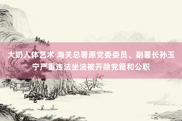 大奶人体艺术 海关总署原党委委员、副署长孙玉宁严重违法坐法被开除党籍和公职
