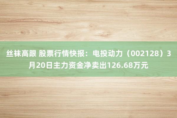 丝袜高跟 股票行情快报：电投动力（002128）3月20日主力资金净卖出126.68万元