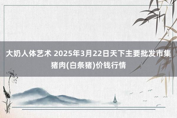 大奶人体艺术 2025年3月22日天下主要批发市集猪肉(白条猪)价钱行情