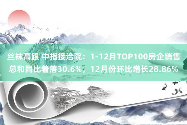 丝袜高跟 中指接洽院：1-12月TOP100房企销售总和同比着落30.6%，12月份环比增长28.86%