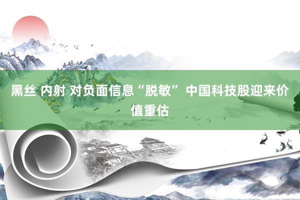 黑丝 内射 对负面信息“脱敏” 中国科技股迎来价值重估