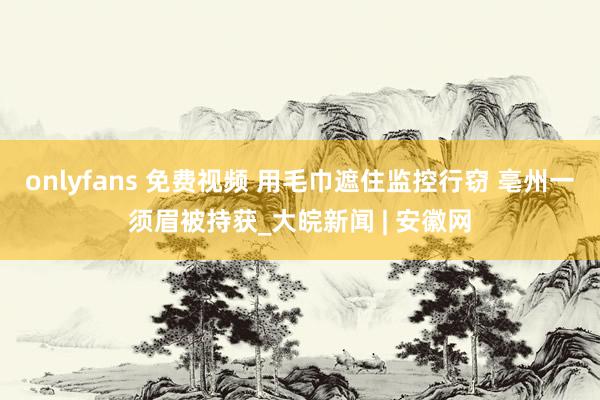 onlyfans 免费视频 用毛巾遮住监控行窃 亳州一须眉被持获_大皖新闻 | 安徽网