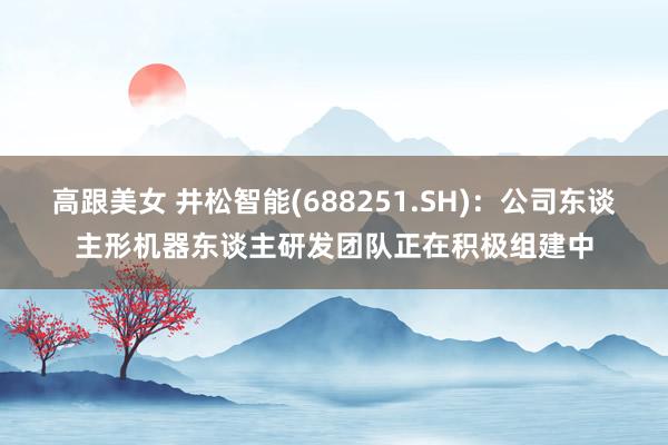高跟美女 井松智能(688251.SH)：公司东谈主形机器东谈主研发团队正在积极组建中