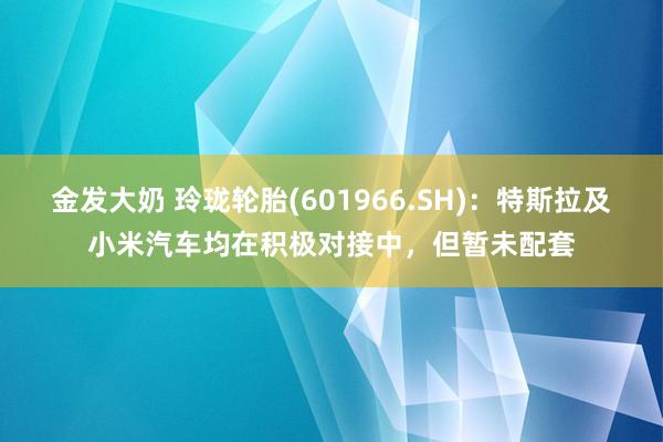 金发大奶 玲珑轮胎(601966.SH)：特斯拉及小米汽车均在积极对接中，但暂未配套