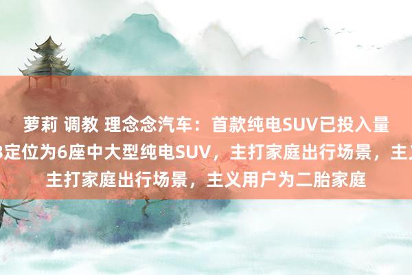萝莉 调教 理念念汽车：首款纯电SUV已投入量产倒计时阶段！i8定位为6座中大型纯电SUV，主打家庭出行场景，主义用户为二胎家庭
