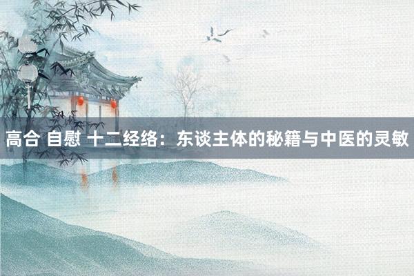 高合 自慰 十二经络：东谈主体的秘籍与中医的灵敏
