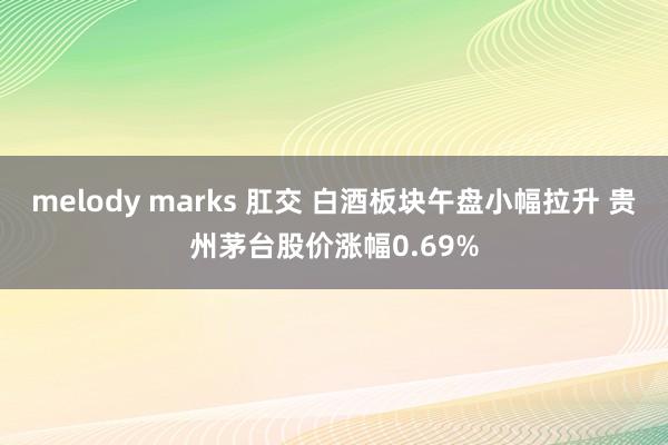 melody marks 肛交 白酒板块午盘小幅拉升 贵州茅台股价涨幅0.69%