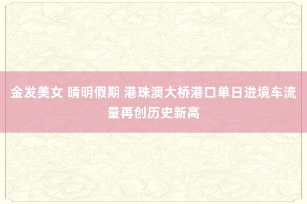 金发美女 晴明假期 港珠澳大桥港口单日进境车流量再创历史新高