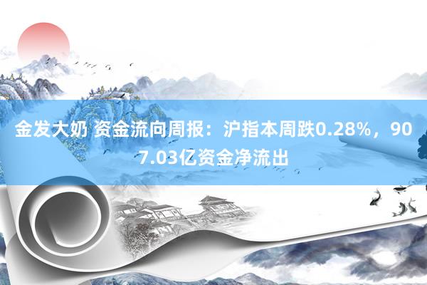 金发大奶 资金流向周报：沪指本周跌0.28%，907.03亿资金净流出