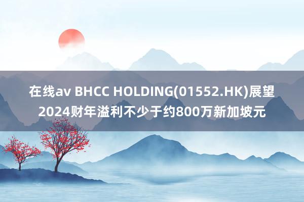 在线av BHCC HOLDING(01552.HK)展望2024财年溢利不少于约800万新加坡元