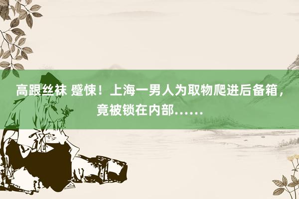 高跟丝袜 蹙悚！上海一男人为取物爬进后备箱，竟被锁在内部……