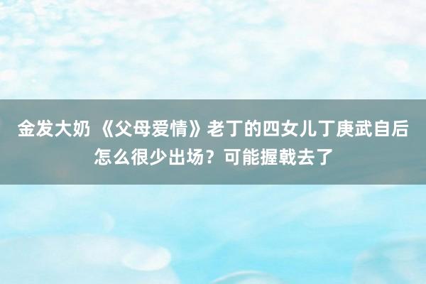 金发大奶 《父母爱情》老丁的四女儿丁庚武自后怎么很少出场？可能握戟去了
