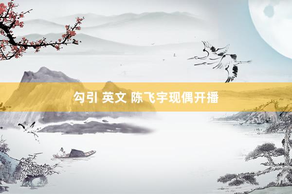 勾引 英文 陈飞宇现偶开播