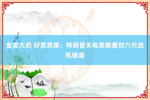 金发大奶 好意思媒：特朗普关税策略重创六代战机磋磨