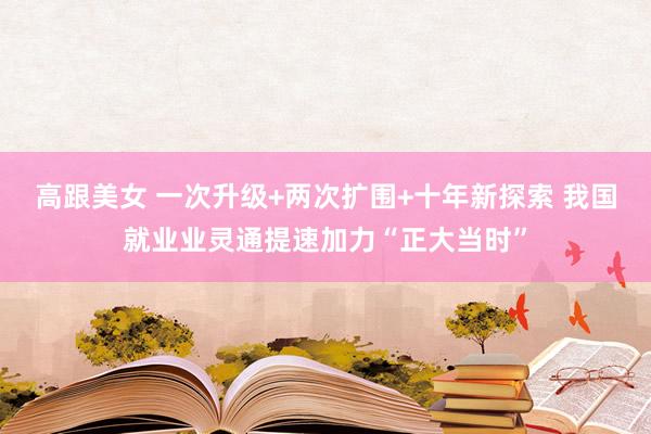 高跟美女 一次升级+两次扩围+十年新探索 我国就业业灵通提速加力“正大当时”
