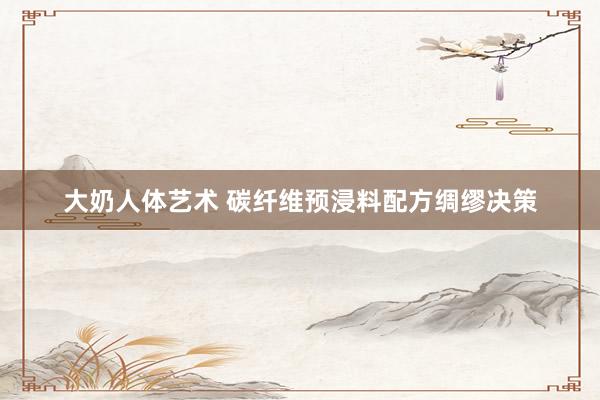 大奶人体艺术 碳纤维预浸料配方绸缪决策